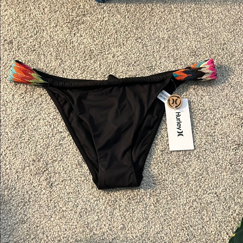 Hurley Black and Red Bikini with Vibrant Accents